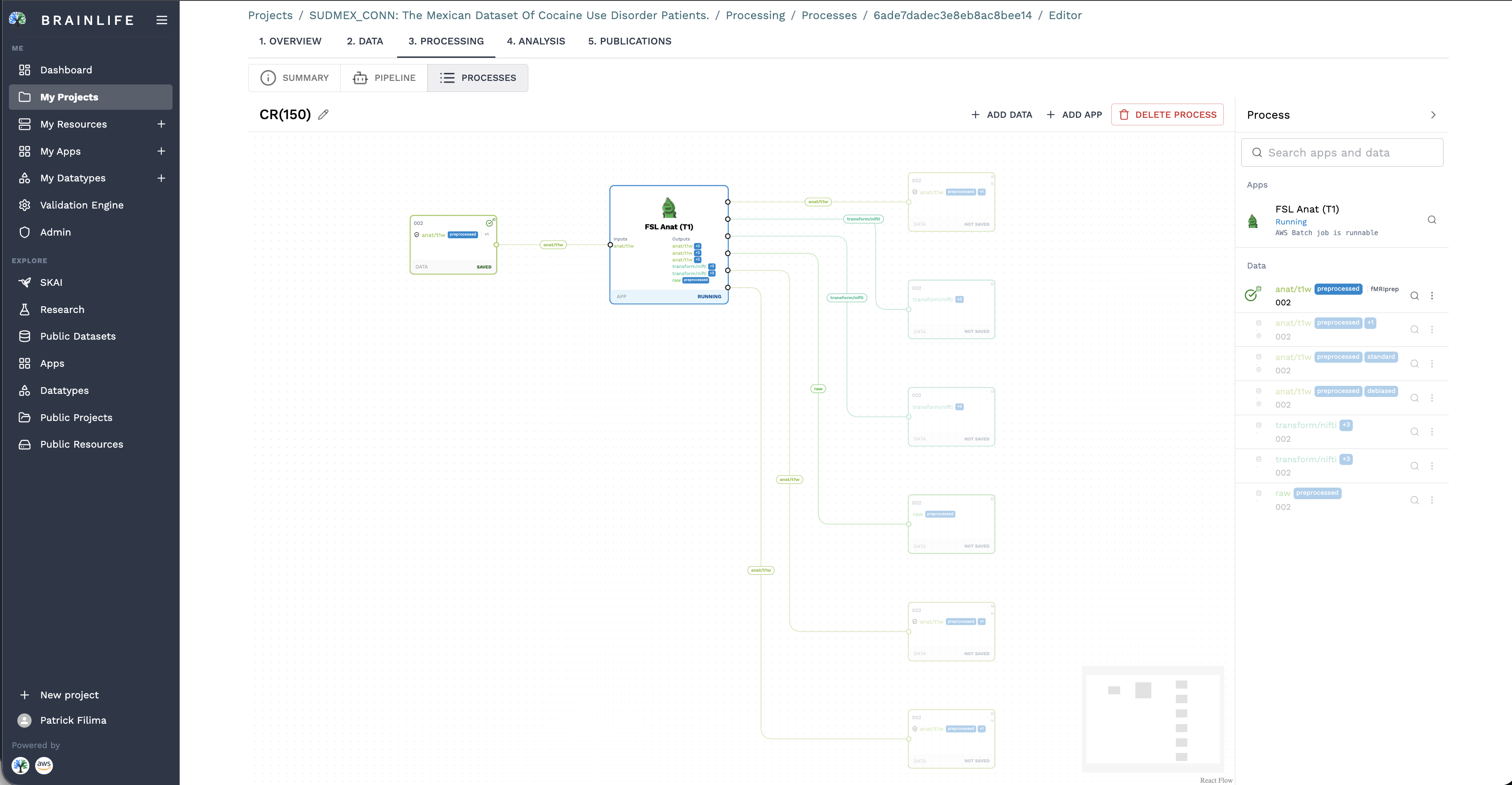 Configured App Node on Process Canvas
